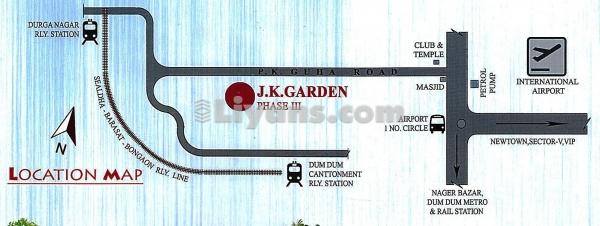 Location Map of J K Garden (phase - Iii)